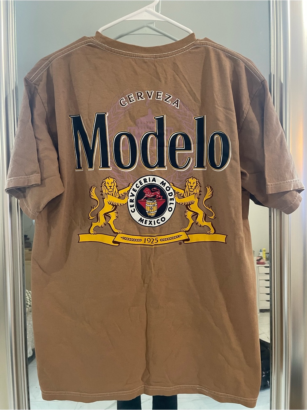 ModelCo Brown Graphic Logo Tee with Crest